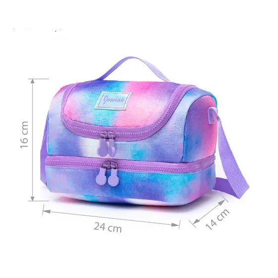 Rainbow Tie Dye Unicorn Trolley Backpack Set School Bag With Lunch Bag And Pencil Case 3 Pieces