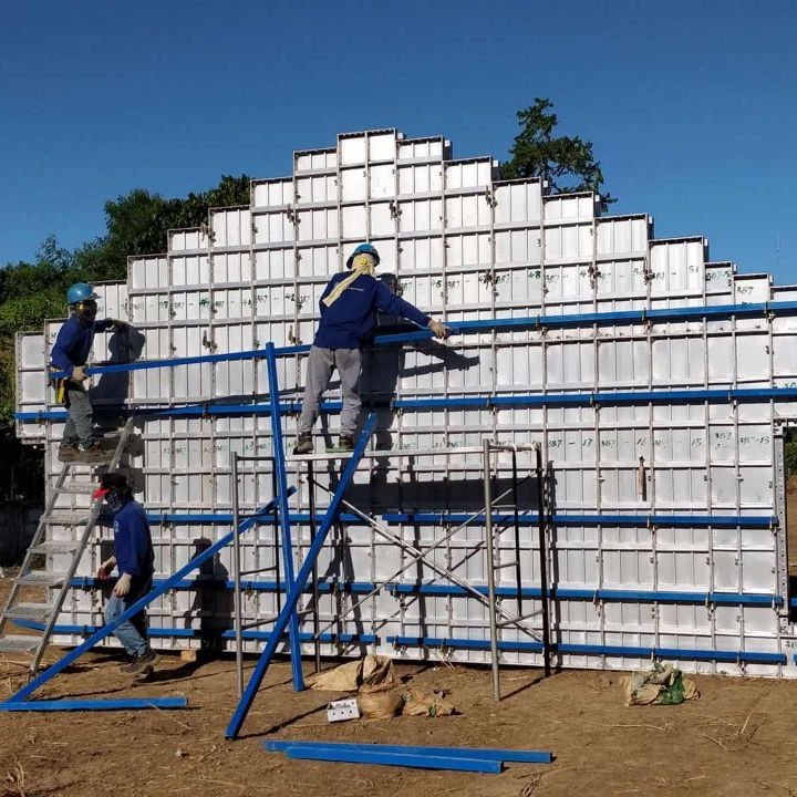 Fast precast aluma encofrado column concrete coffrage aluminum tie wall build mold forms metal formwork system for construction
