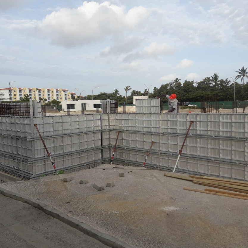 Fast precast aluma encofrado column concrete coffrage aluminum tie wall build mold forms metal formwork system for construction