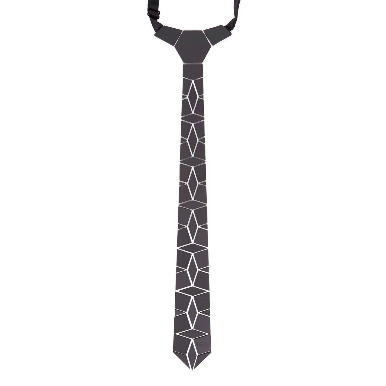 Hamocigia Custom Man Special Design Wedding Luxury Classic Hex Leather Mirror Acrylic Tie