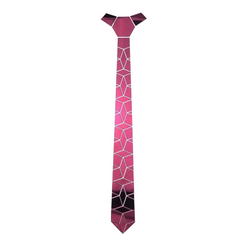 Hamocigia Custom Man Special Design Wedding Luxury Classic Hex Leather Mirror Acrylic Tie