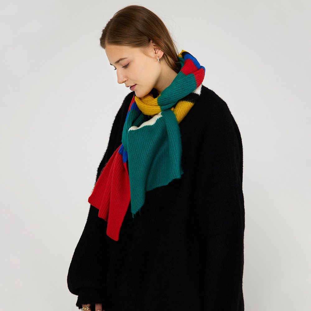 2025 factory wholesale 30*-195CM winter warm Wool Scarf Women's Winter 2024 New Versatile High Quality Warm Knitted Scarf