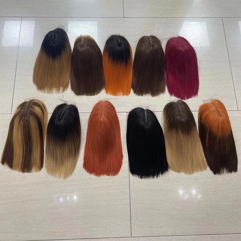 Super Double Drawn 2x6 Bone Straight Short Bob Wigs with 100% Human Hair Nature Black For Black Women Raw Vietnamese Hair