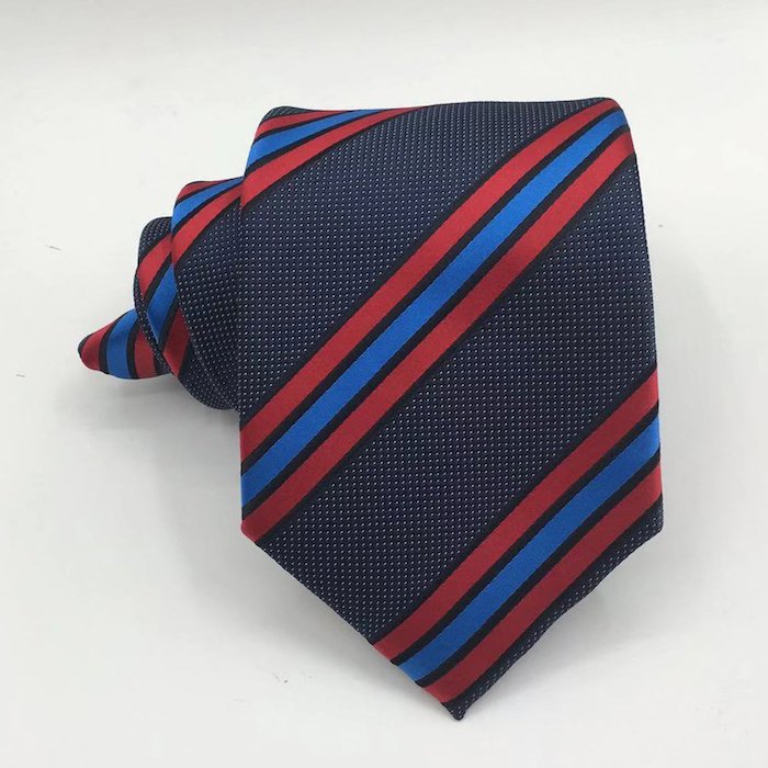 Design Your Own Fraternity Pattern Neckties Black Blue Striped Silk Men Phi Beta Sigma Logo Custom Ties