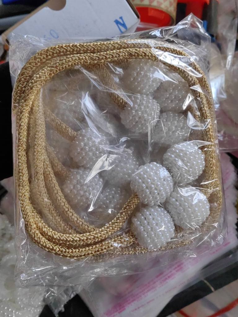 Home Bedroom Office Decorative 3.2cm Pearl Magnetic Curtain Tie Buckles Holdbacks Holders Hooks Clip Tiebacks