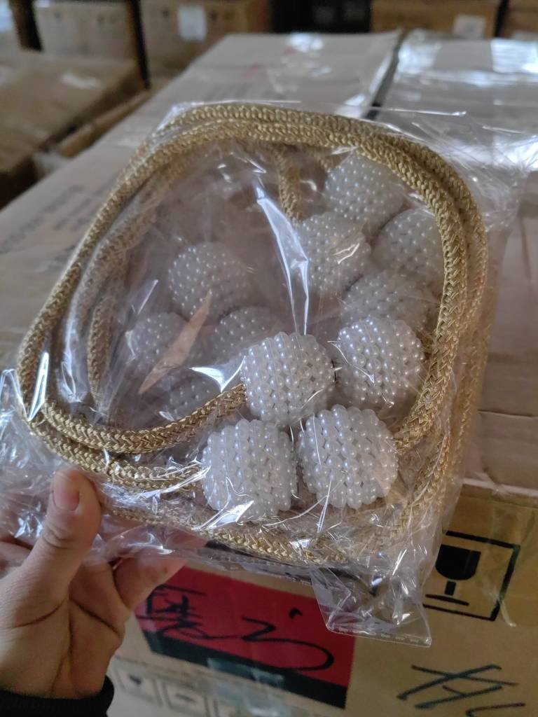Home Bedroom Office Decorative 3.2cm Pearl Magnetic Curtain Tie Buckles Holdbacks Holders Hooks Clip Tiebacks