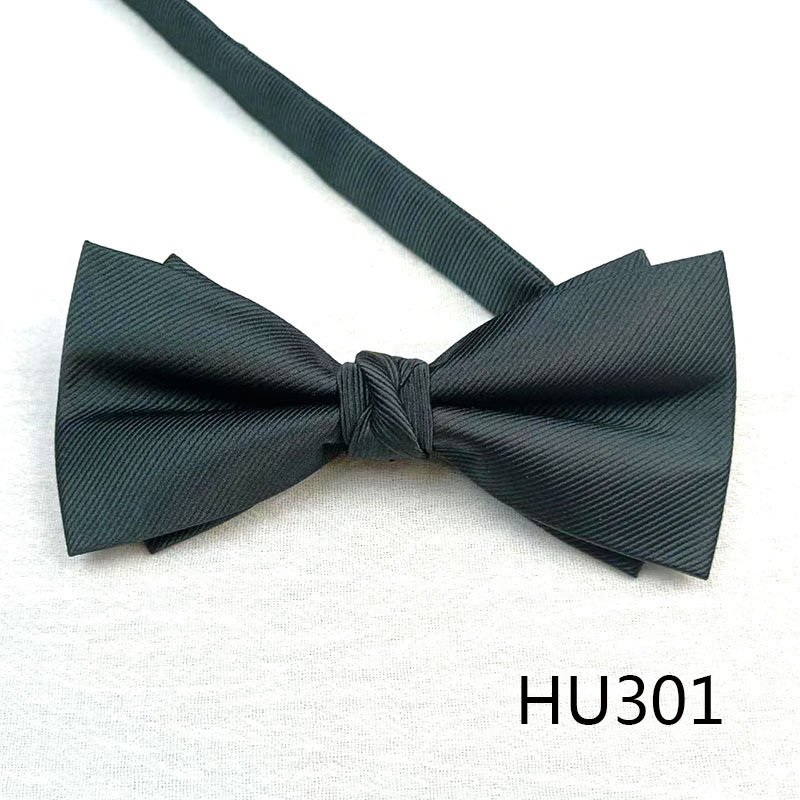 Bow Tie Manufacturer Wholesale Men Bow Tie Solid Colour Black Wine bow Tie