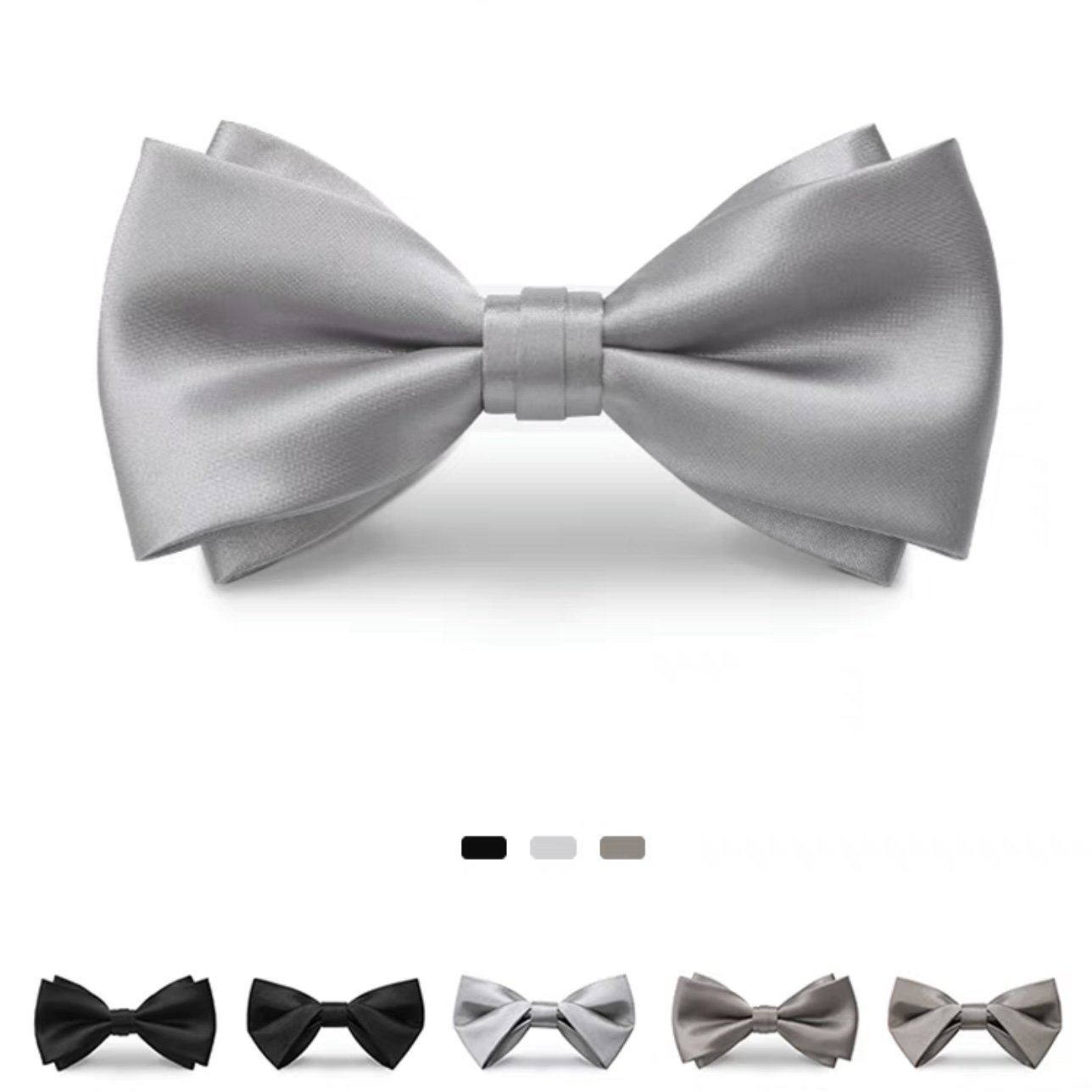 Men's Fashion Solid Color Butterfly Bowtie Men's Wedding Party Accessory Bowknot Made of Polyester