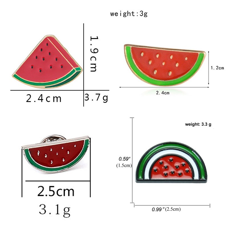 custom Watermelon Lapel enamel pin Support Palestine Watermelon Charm Brooch Pin Badge Brooches Lapel Pin accessories