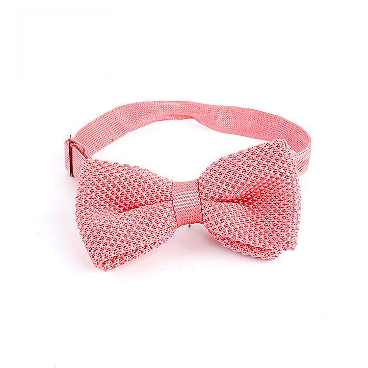 Classic Mens Solid Polyester Knit Pretied Bow Ties Adjustable Straps Custom Designs Embroidered Colorful Wedding Red Bowtie