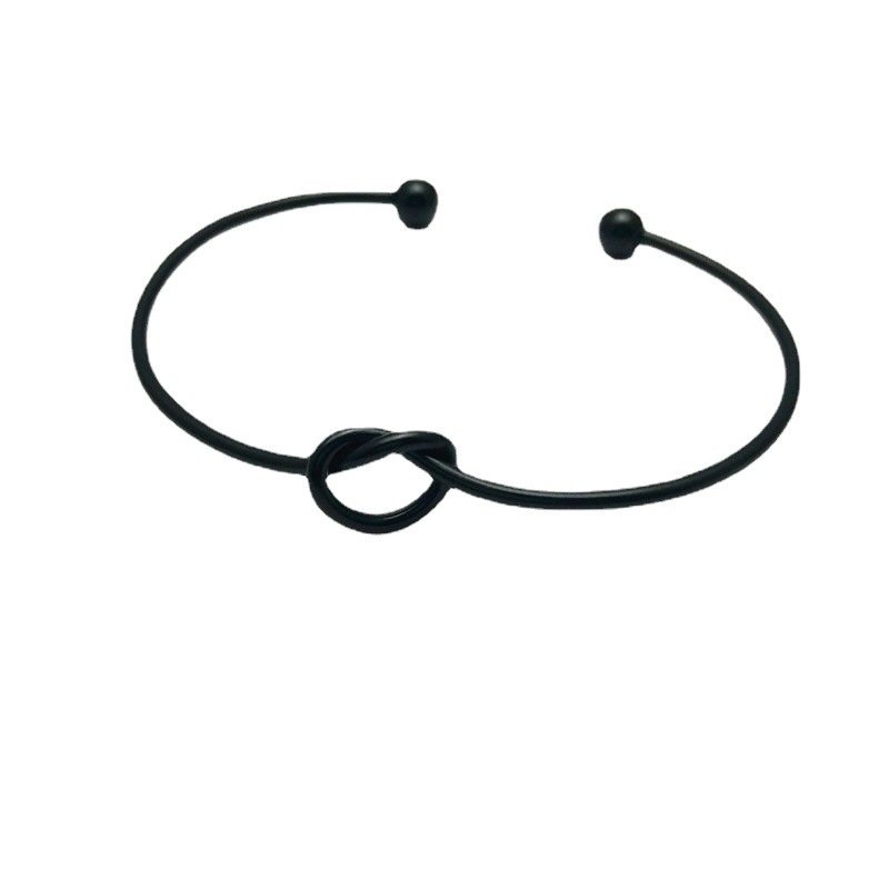 Hot Selling Diy Wire Memory Twisted Bracelet With Tie Metal Men And Women's Love Knot Bracelet