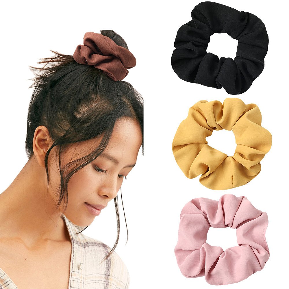 Wholesale Designer Maxi Oversize Hair Ties Extra XL XXL Jumbo Giant Scrunchy Large Silk Satin Oversized Hair Scrunchies