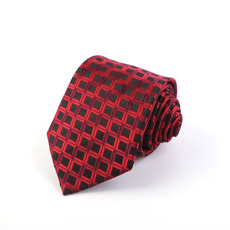 2024 Hot selling fashion 8cm pattern striped check polyester neckties for men business neck tie men suit accessories