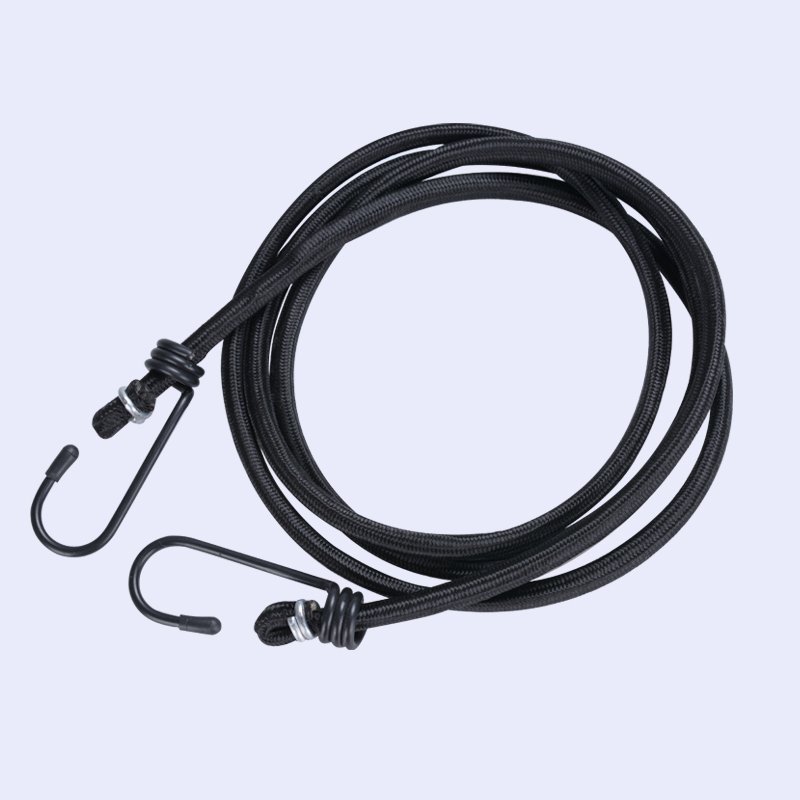 Factory price long round drawstring hook luggage rope rubber band strap rope to strengthen elastic rope band