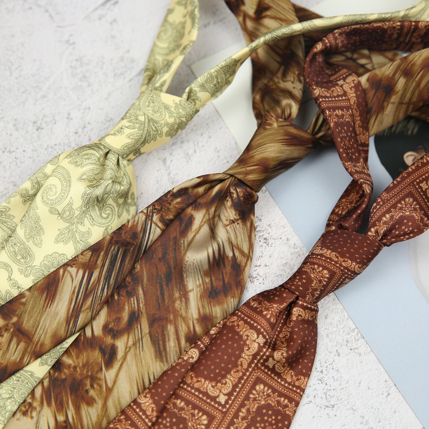 Men vintage printing casual flower tie new design 8 cm neck tie