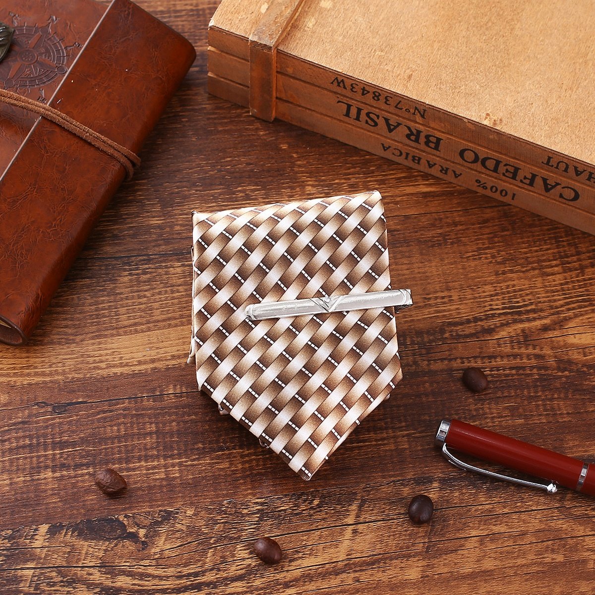 Premium Hot Sale Set Of Tie+belt+purse+perfume+pen+cuff-link All 7-in-1 Decent Gift Box