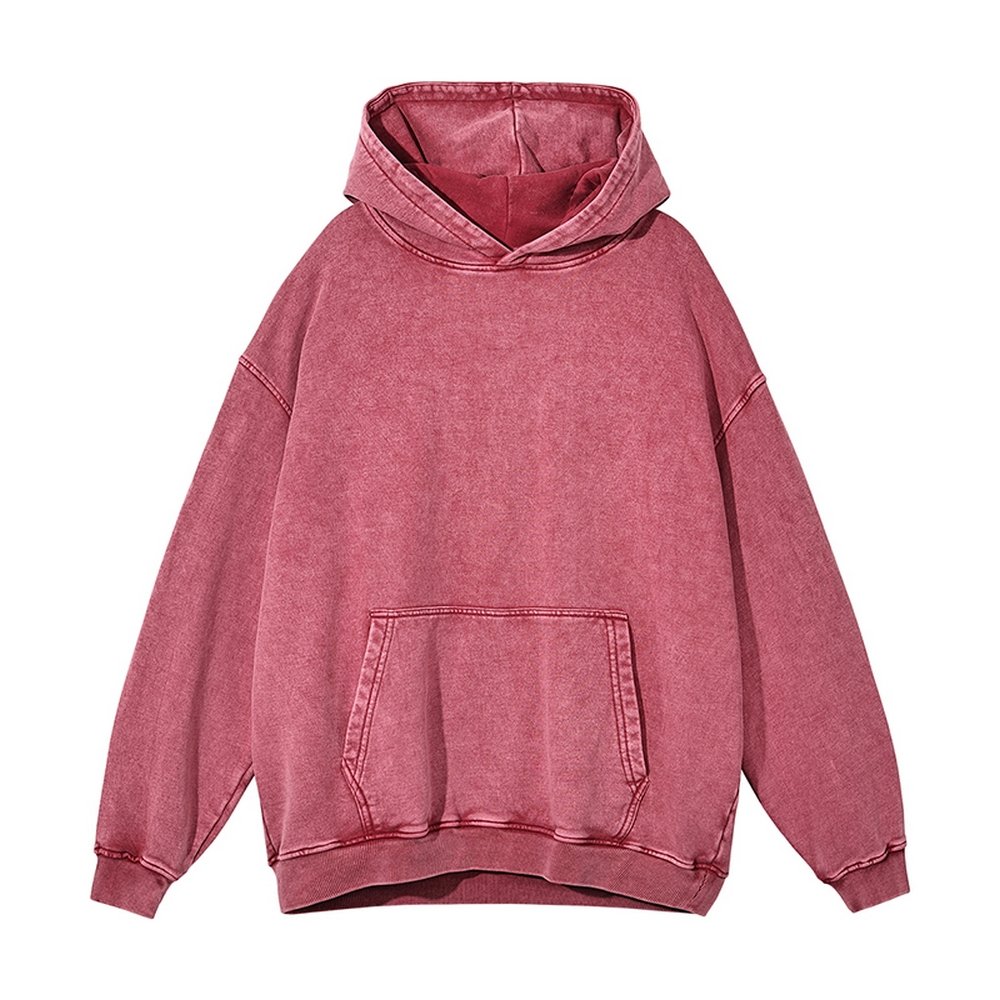 2024 Oversized Men's French Terry Hoodie Acid Wash Distressed 3D Print Winter Finch Garment Manufacturer Available In 6XL Sizes