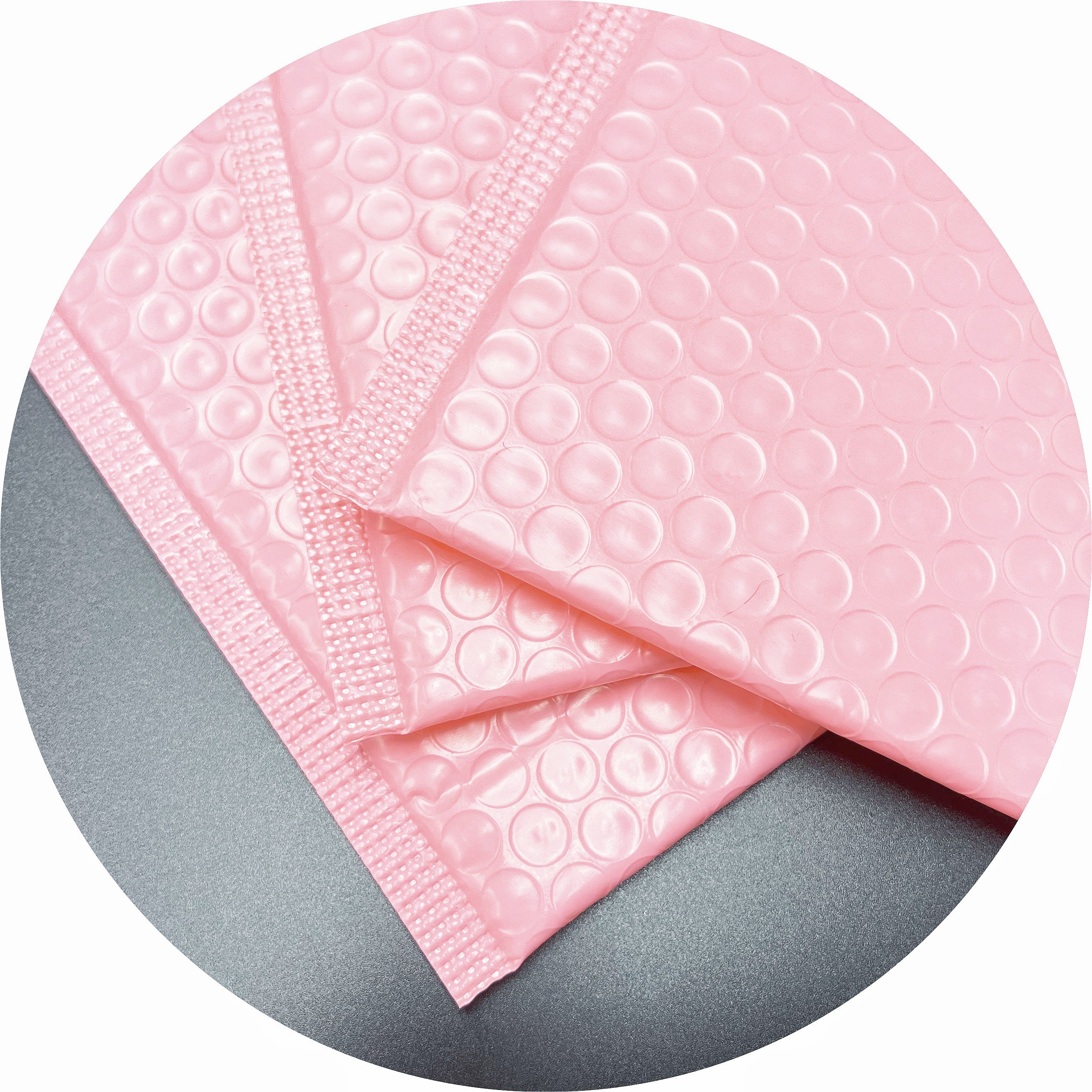 Eco-friendly Customize Pink Bubble Bag Tear Proof Padded Bubble Envelopes Strong Adhesive Packing Bubble Mailers Bag