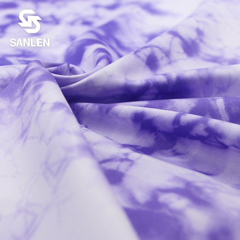 New Fashion 50D Color Changing Woven Woman Clothing Flower 100 Polyester Twill Digital Custom Printing Tie Dye Fabric For Jacket