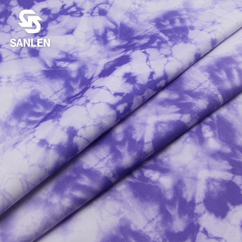 New Fashion 50D Color Changing Woven Woman Clothing Flower 100 Polyester Twill Digital Custom Printing Tie Dye Fabric For Jacket