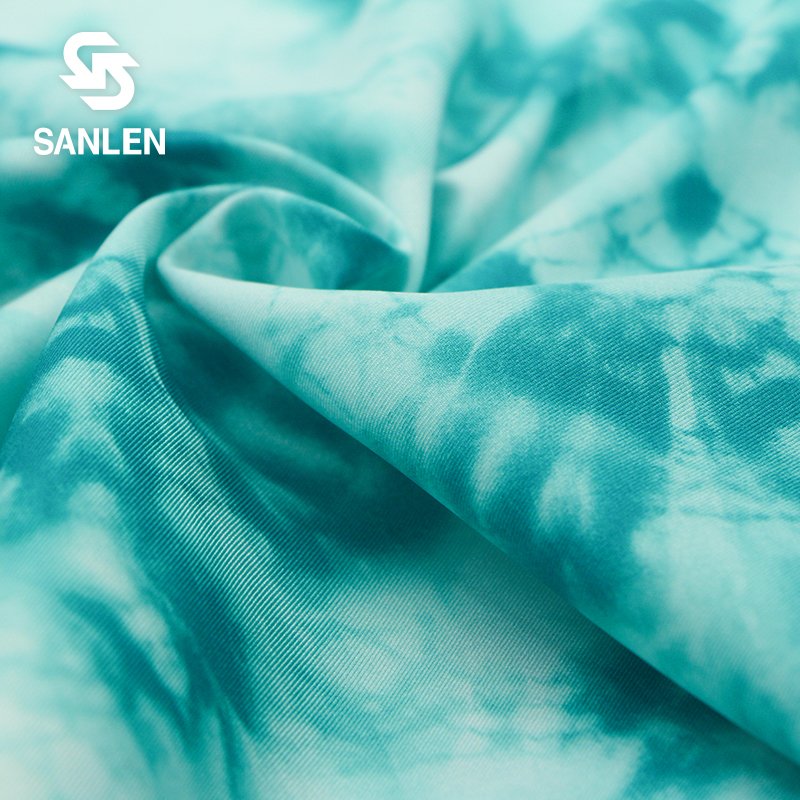New Fashion 50D Color Changing Woven Woman Clothing Flower 100 Polyester Twill Digital Custom Printing Tie Dye Fabric For Jacket