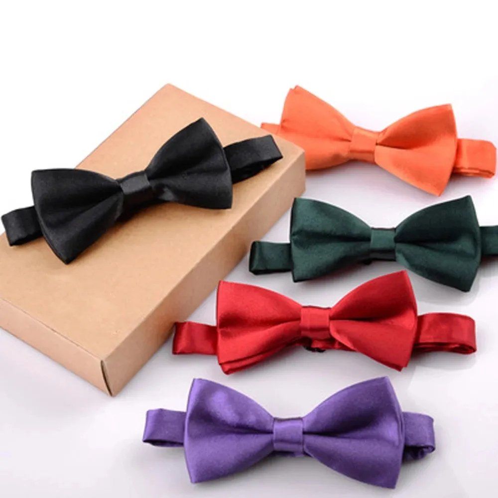 Solid Color Kids Bowtie Classic Children Bowties Wedding Accessories Gift Bow Tie Wholesale Bowknot Butterfly For Boys Girls
