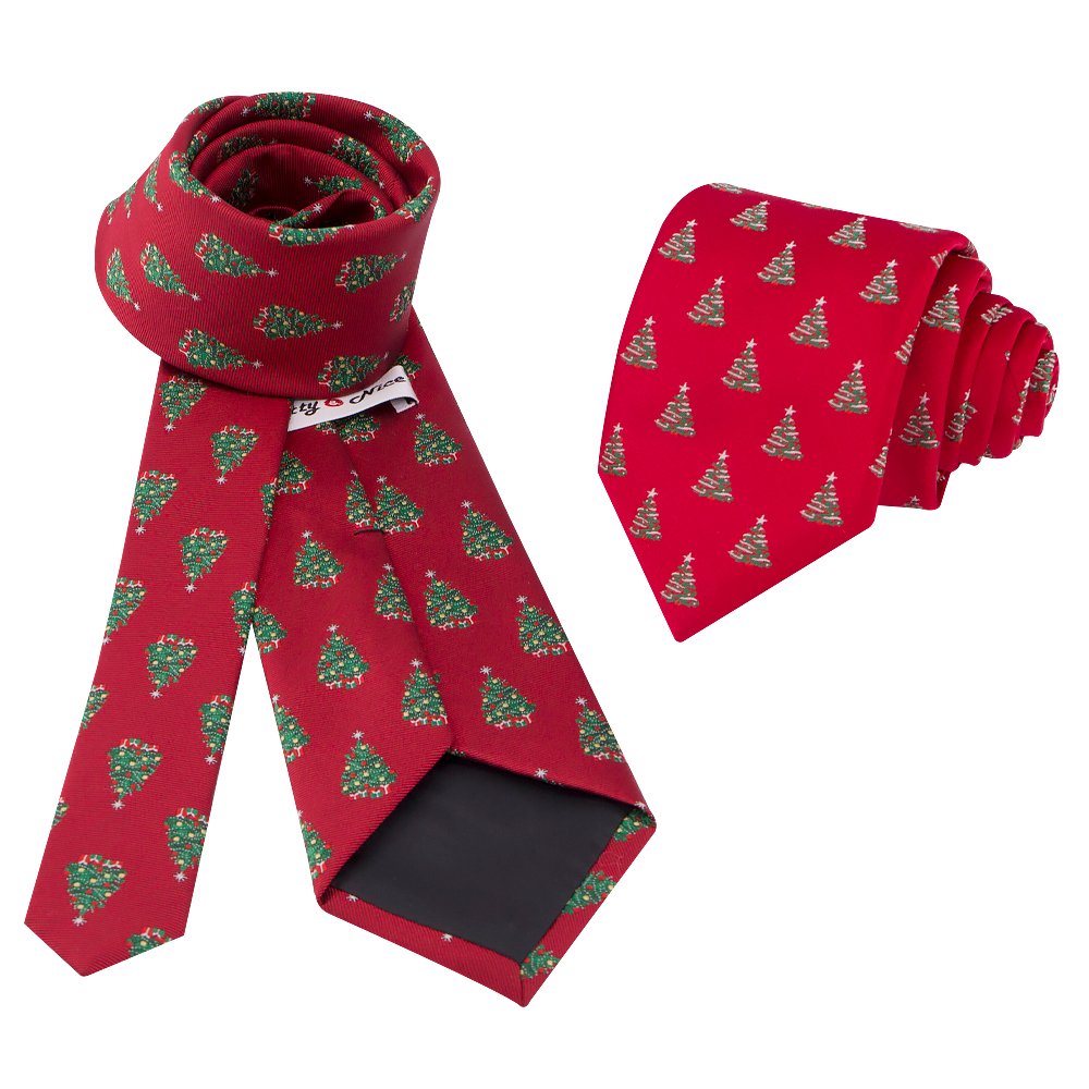 Manxiang Classic Handmade Christmas Xmas Microfiber Woven Polyester Necktie Tie