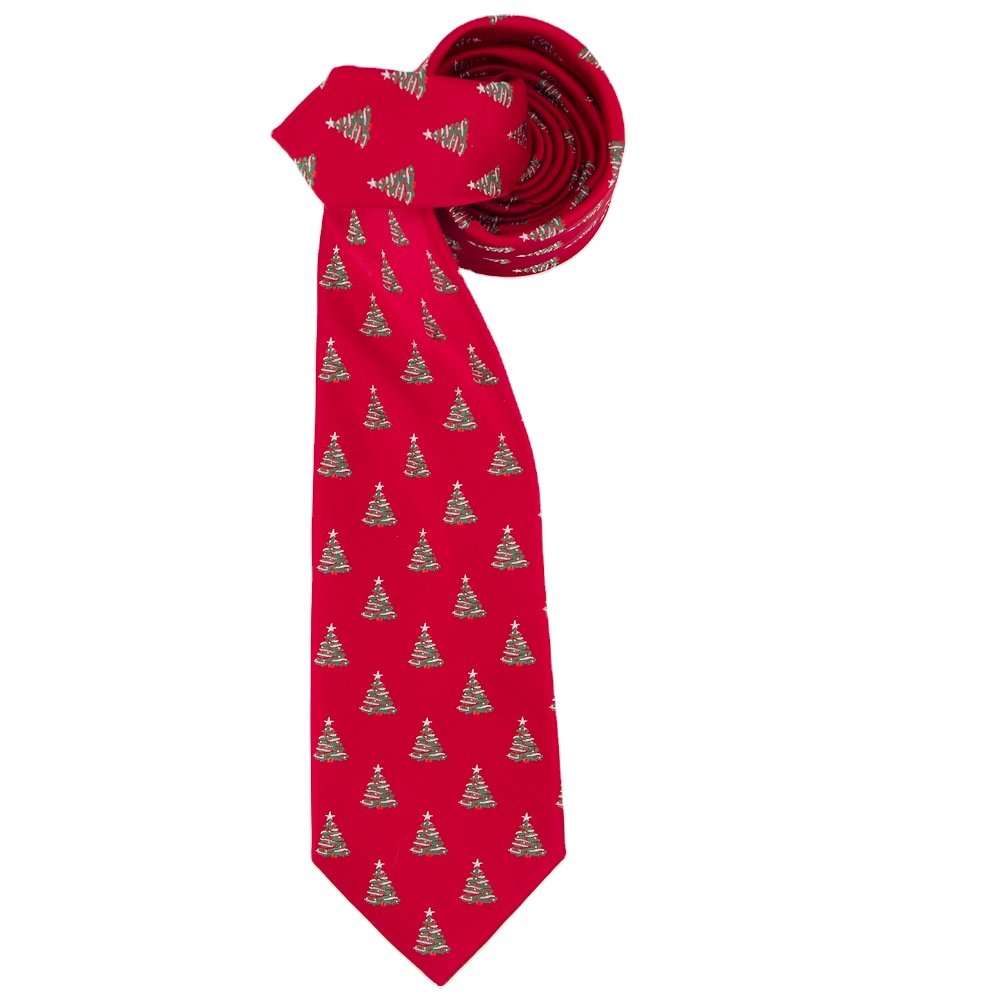 Manxiang Classic Handmade Christmas Xmas Microfiber Woven Polyester Necktie Tie