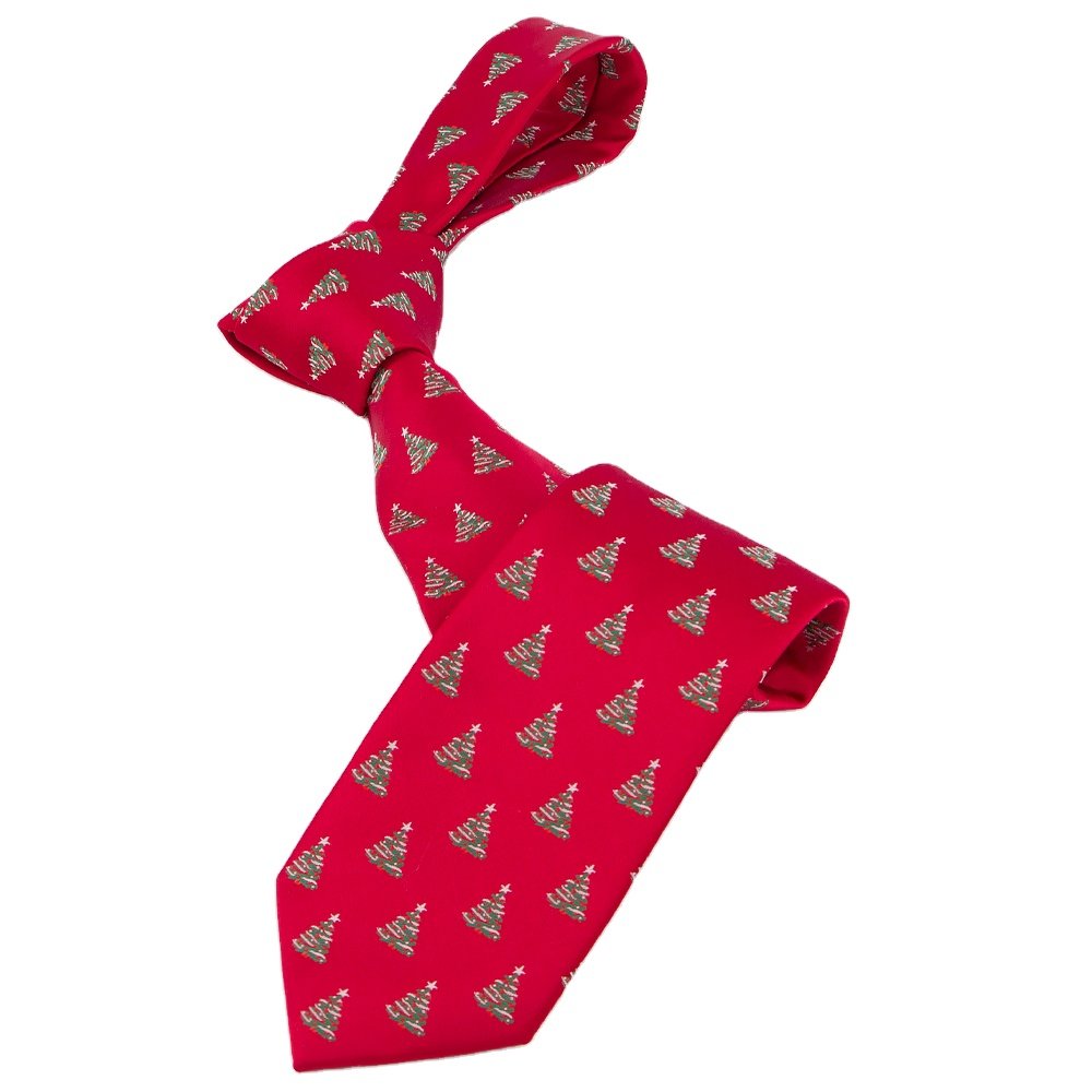 Manxiang Classic Handmade Christmas Xmas Microfiber Woven Polyester Necktie Tie