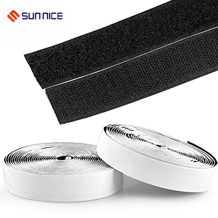 Nylon Fabric Material cable ties self adhesive hook and loop tape