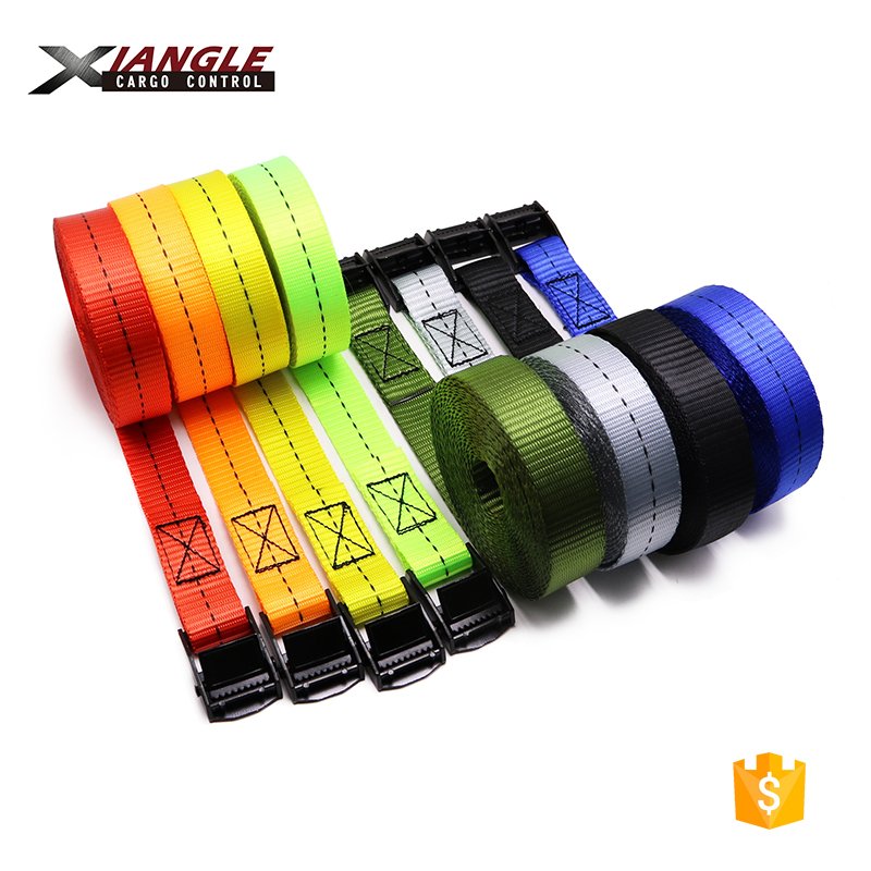 25mm 1m black e-coating cam buckle tie down straps cargo lashing belts