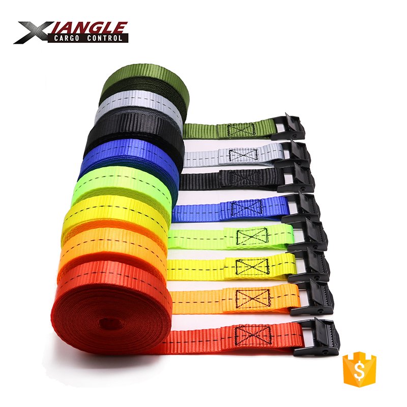 25mm 1m black e-coating cam buckle tie down straps cargo lashing belts