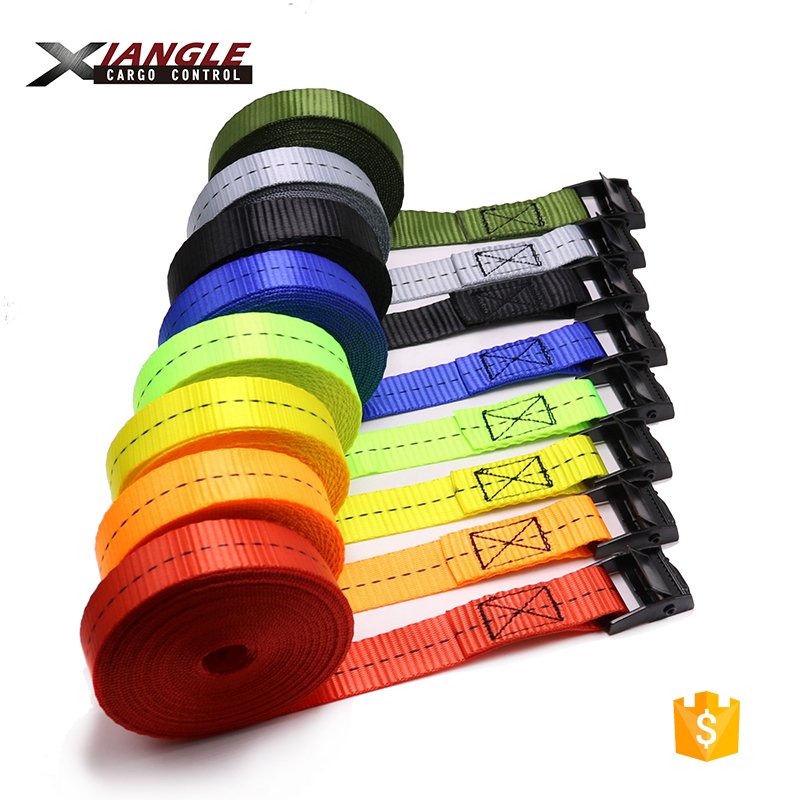 25mm 1m black e-coating cam buckle tie down straps cargo lashing belts