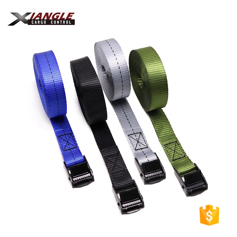 25mm 1m black e-coating cam buckle tie down straps cargo lashing belts