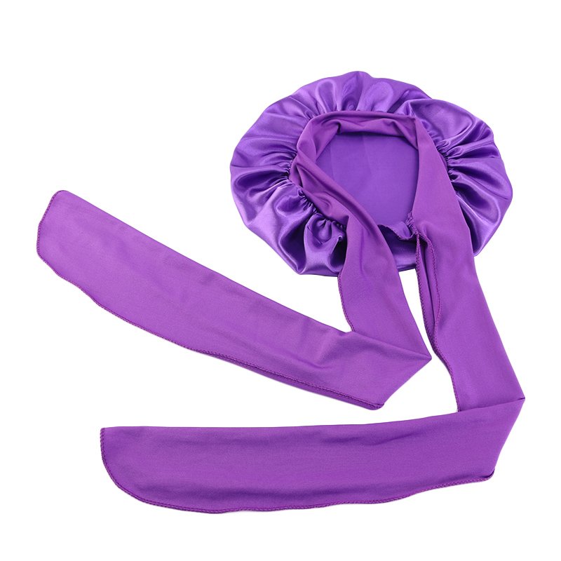 Wide Elastic Band Women Bonnet Long Hair Silk Bonnet for Curly Braids Tie Sleeping Satin Bonnets