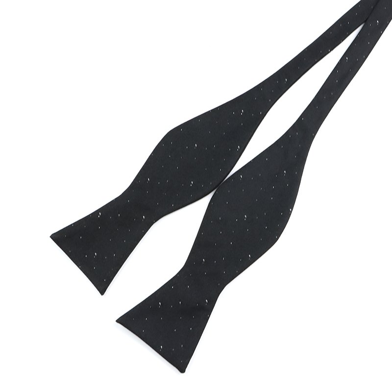 Solid Dark Color Houndstooth Polyester Woven Men Butterfly Self Bow Tie Handmade BowTie