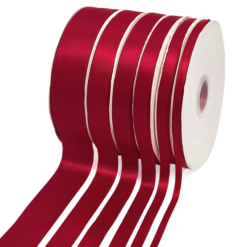 Silk Double Faced Satin Ribbon Polyester Christmas Gift High Quality Custom 4Cm Solid Color Satin Ribbon