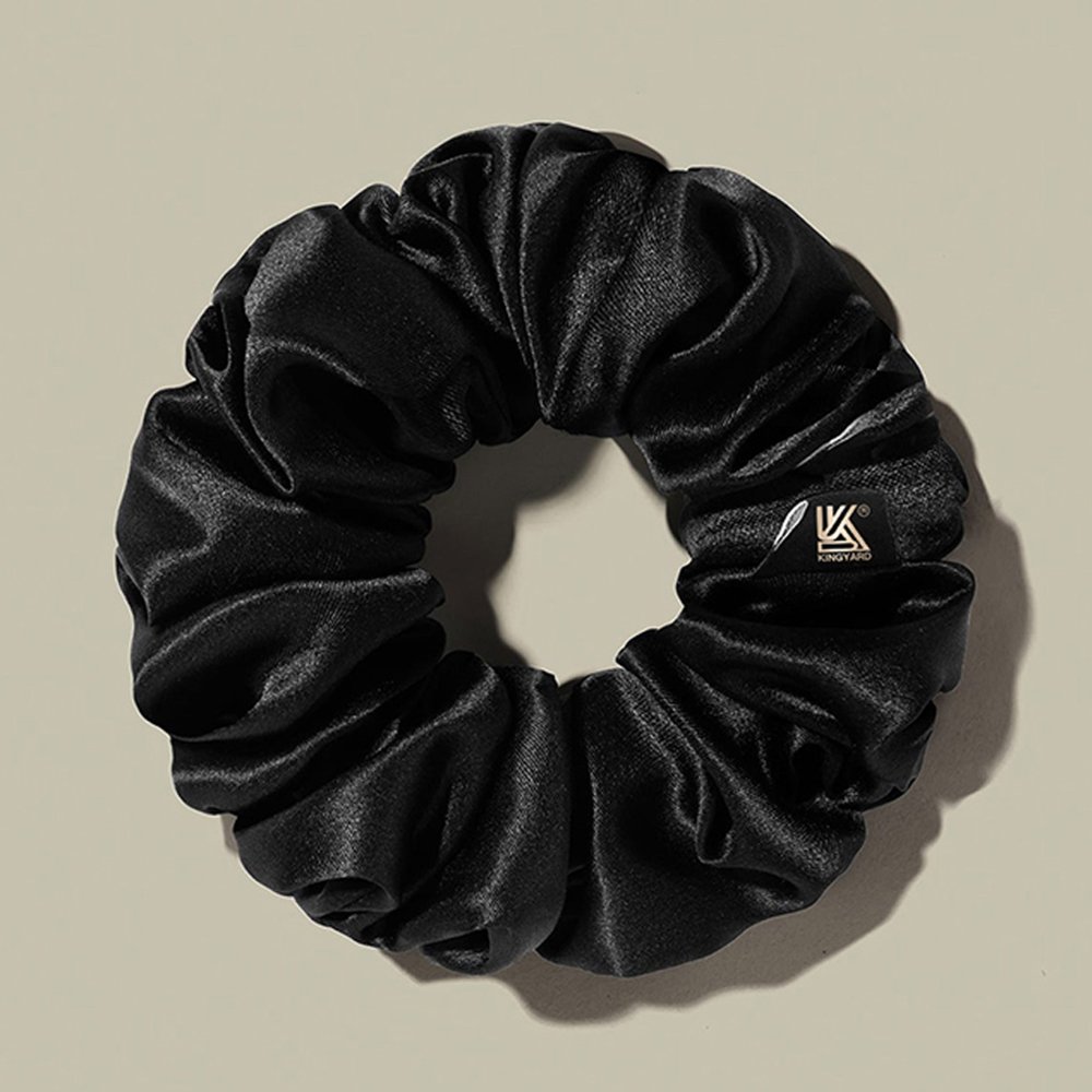 Wholesale 16 19 22mm silk hair ties elastic soft luxury plain custom logo 100% mulberry silk scrunchies