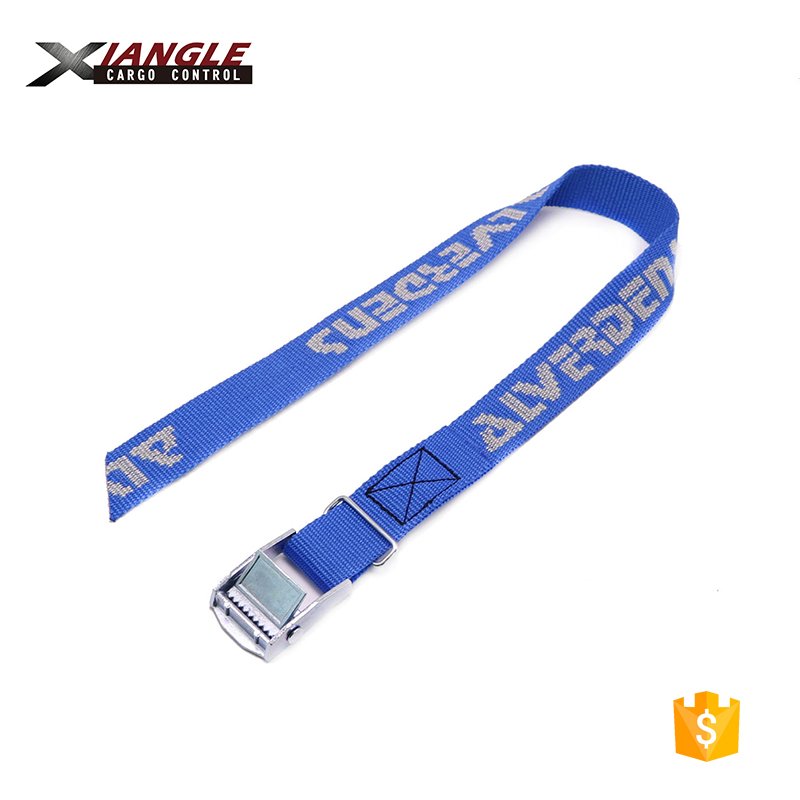 25mm 100% polyester cargo lashing strap cam buckle tie down straps with ring for transportation