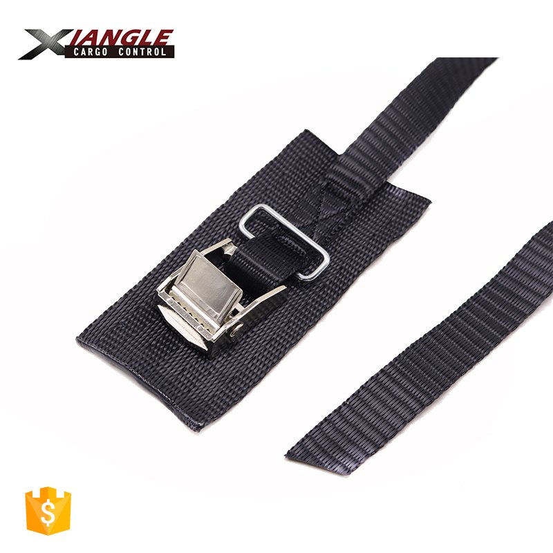 25mm 100% polyester cargo lashing strap cam buckle tie down straps with ring for transportation