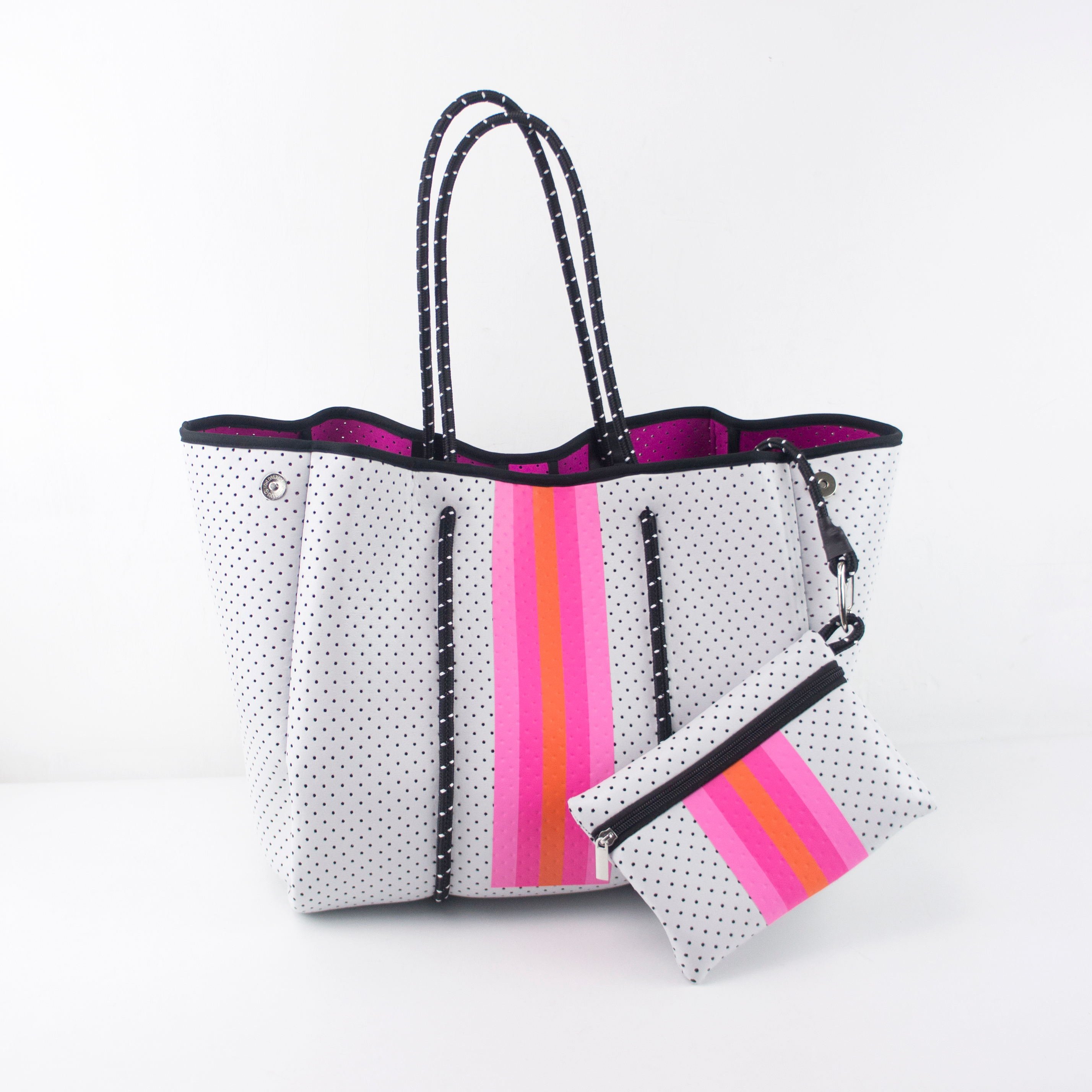 Wholesale Printed Neoprene Bag For Women Fashion Branded Beach Handbag Waterproof Neoprene Beach Tote Bag In Stock to Sell