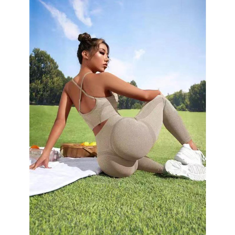 New arrival tie dye workout clothing gradient sexy bra seamless leggings 2 piece yoga conjunto for women