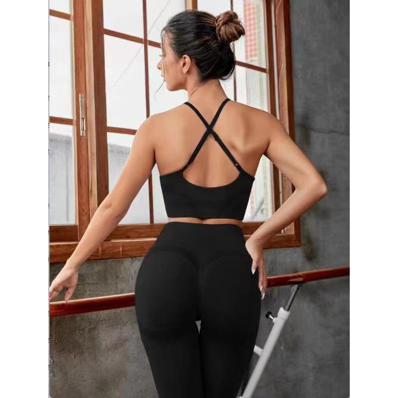 New arrival tie dye workout clothing gradient sexy bra seamless leggings 2 piece yoga conjunto for women