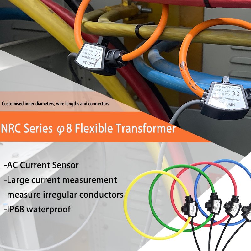 MEATROL NRC-150 Flexible CT air-cored Current transducer Rogowski coil Sensor with fixed cable ties 1500A
