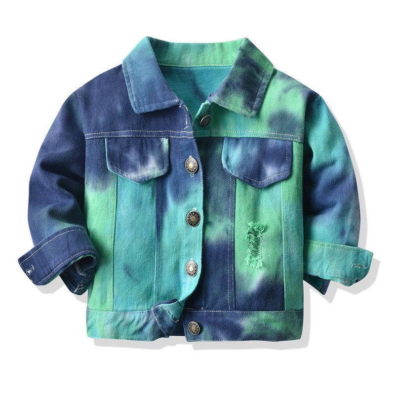 FuYU Popular Design Boy &kids mixed color fashion denim Jacket Spring and Fall denim Jacket Coat