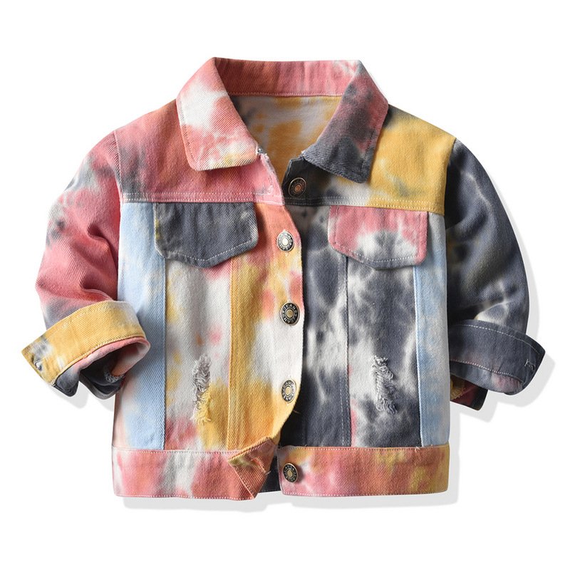 FuYU Popular Design Boy &kids mixed color fashion denim Jacket Spring and Fall denim Jacket Coat