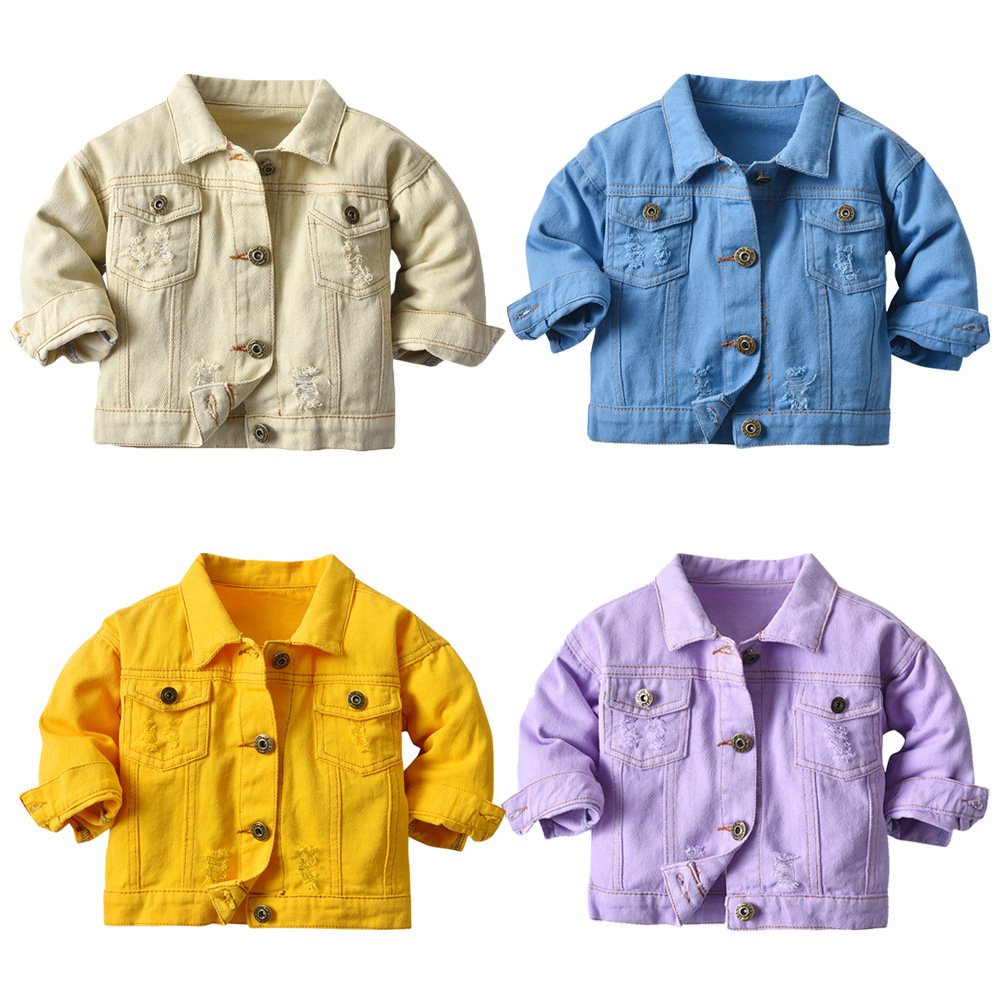 FuYU Popular Design Boy &kids mixed color fashion denim Jacket Spring and Fall denim Jacket Coat