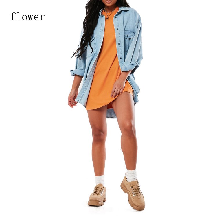 High quality 100% cotton custom-made logo ladies casual oversized ladies T-shirt dress Ms T-shirt