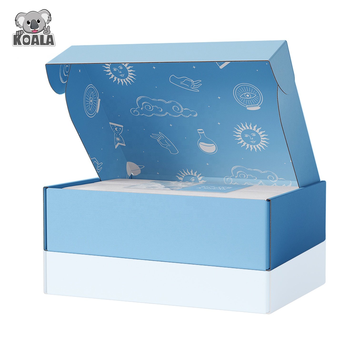 Custom Logo High End Good Price Paperboard Luxury Corrugated Blue Clothing Packaging Box