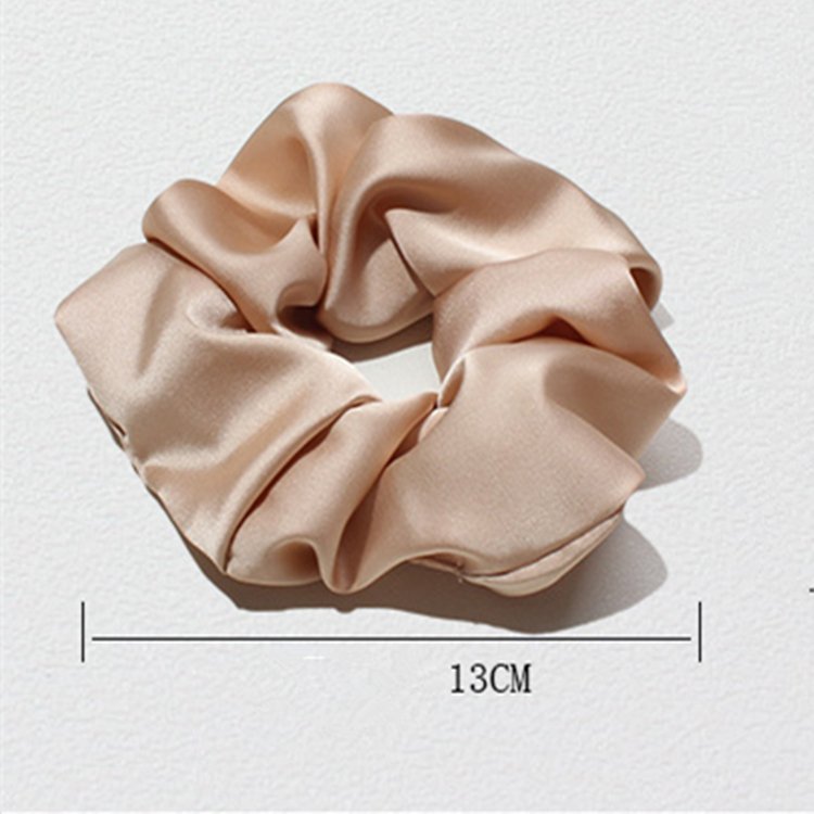 6 colors large 13CM Satin Hair Tie hair ring solid color fashion plate rubber band adult hair accessories ribbon